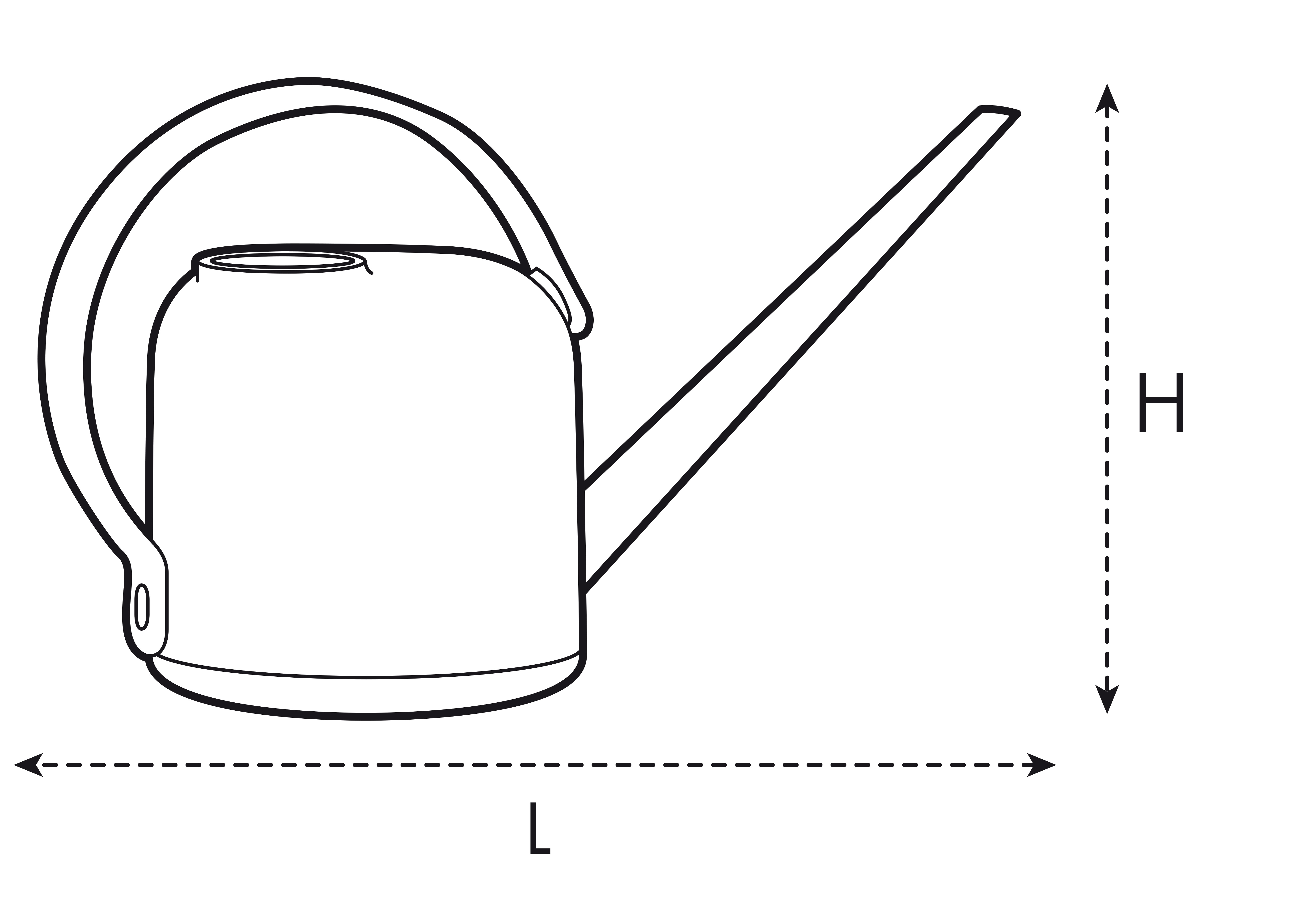 elho Gießkanne b.for soft 1,7l anthrazit/weiß